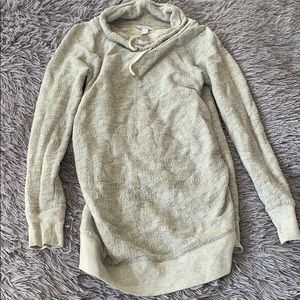 Maternity fitted cowl neck sweater
